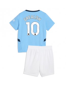 Detské Futbalové oblečenie Manchester City Jack Grealish #10 2024-25 Krátky Rukáv - Domáci (+ trenírky)